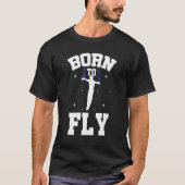 Born To Fly Graphic Acrobatics Acrobat Gymnastics  T-Shirt (Vorderseite)