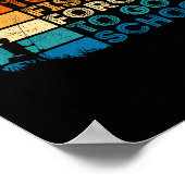 Born To Go Fishing Forced School Dad And Son Fishi Poster (Ecke)