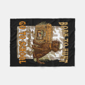 Born To Go Hunting Forced To Go Back To School Cam Fleecedecke (Vorderseite (Horizontal))