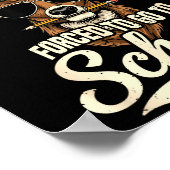 Born To Go Hunting Forced To Go Back To School Cam Poster (Ecke)