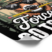 Born To Go Hunting Forced To Go To School Deer Boy Poster (Ecke)