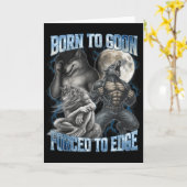 Born To Goon Forced To Edge Funny Alpha Gifts Men  Karte (Gelbe Blume)