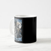 Born To Goon Forced To Edge Funny Alpha Men Wolf M Kaffeetasse (Vorderseite Links)