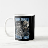 Born To Goon Forced To Edge Funny Alpha Men Wolf M Kaffeetasse (Links)