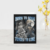 Born To Goon Forced To Edge Funny Alpha Men Wolf M Karte (Gelbe Blume)