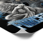 Born To Goon Forced To Edge Funny Alpha Men Wolf M Poster (Ecke)