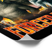 Born To Goon Forced To Edge Funny Alpha Wolf Meme  Poster (Ecke)