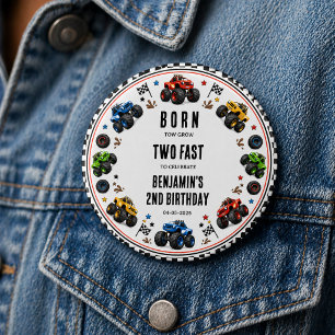 Born to Grow Zwei schnelle Monster Trucks 2. Gebur Button