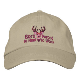 Born to Hunt White Tail Embroidery Bestickte Baseballkappe