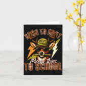 Born To Hunting Forced To Go To School Funny Deer Karte (Gelbe Blume)