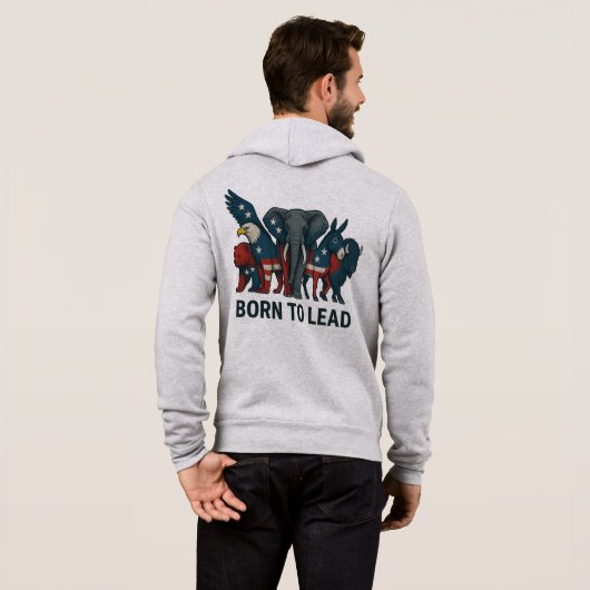 Born To Lead - American Animal Unity Design Hoodie (Schwarz voll)