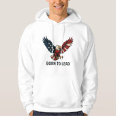 Born To Lead - Bold Eagle Design Hoodie (Vorderseite)