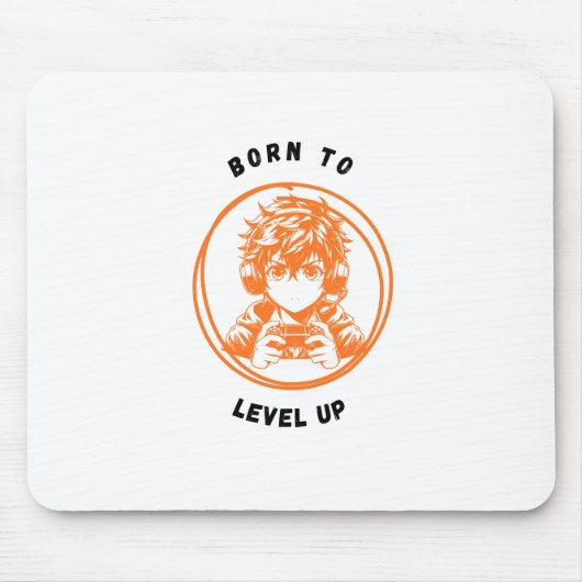 Born to Level Up Gaming Mousepad (Vorne)
