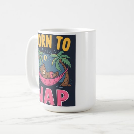 Born To Nap Mug Kaffeetasse (Vorderseite Links)