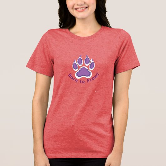 Born to Prowl Raccoon paw Tri-Blend Shirt (Vorderseite)