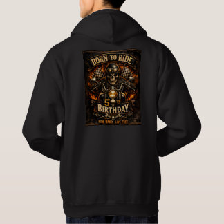 Born to Ride 50. Geburtstag Biker-Schädel Hoodie
