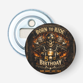 Born to Ride 50. Geburtstag Biker-Totenkopf-Karte Flaschenöffner