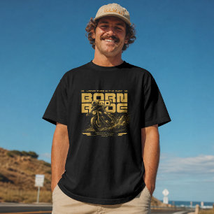 Born to Ride – Abenteuer mit Vintage-Motorrad T-Shirt