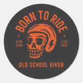 Born to Ride Runder Aufkleber (Vorderseite)