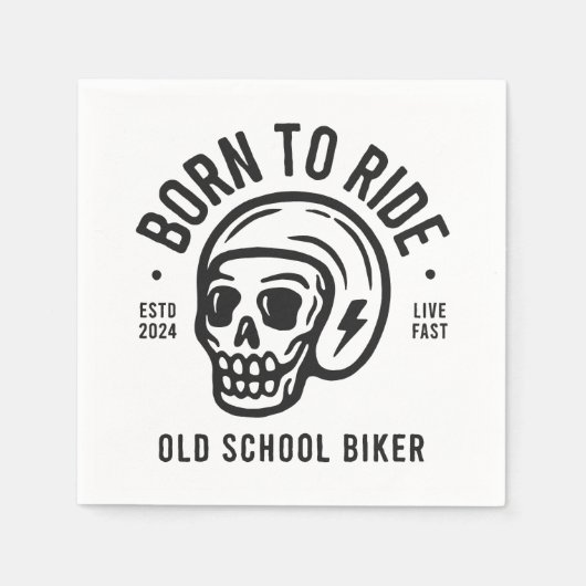 Born to Ride Serviette (Vorderseite)