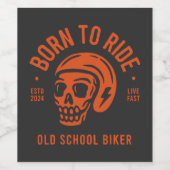 Born to Ride Weinetikett (Einzelnes Label)