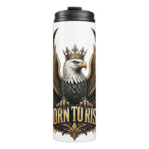 Born to Rise Adler – Majestätische Vogelkunst Thermosbecher