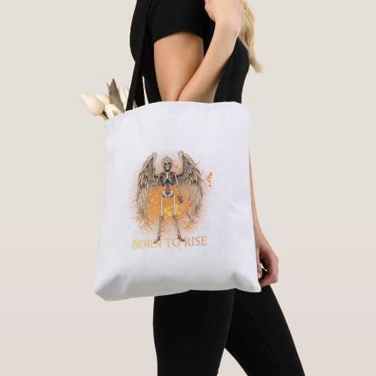 Born to Rise – Skeleton Angel with Sword Design Tasche (Von Nahem)