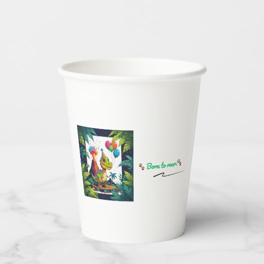 Born to Roar! Dino Paper Cup Pappbecher (Rückseite)