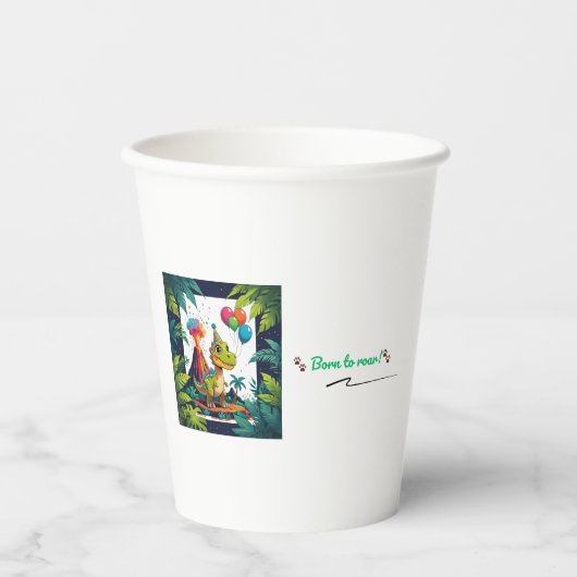 Born to Roar! Dino Paper Cup Pappbecher (Vorderseite)