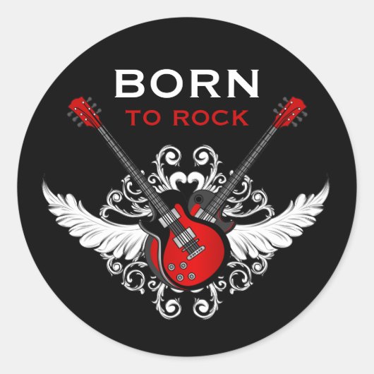 Born To Rock Aufkleber (Vorderseite)