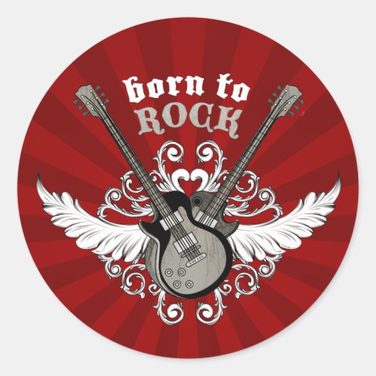 Born To Rock Aufkleber (Vorderseite)