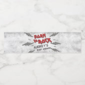 Born to Rock - Babyshower Wasserflaschenetikett (Einzelnes Label)