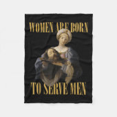 Born To Serve Men Christian Boss Girl Motivational Fleecedecke (Vorderseite)