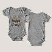 Born to Shine - Baby Sun & Cloud T-Shirt Design (Design Vorderseite & Rückseite)