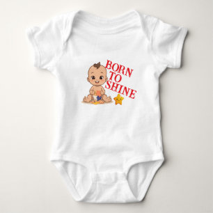 Born To Shine Baby – Süßes Cartoon-Body Strampler