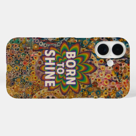 Born to Shine – Inspirational iPhone cover (Rückseite (Horizontal))