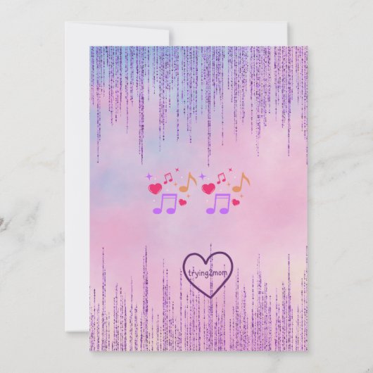 Born to Shine, Party Time, KPOP Girl Band Birthday Einladung (Rückseite)