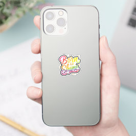 Born to Shine Pride | LGBTQ Regenbogen-Zitat-Kunst Aufkleber