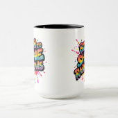 Born to Shine Rainbows - Inspirational Colorful Tasse (Zentrum)