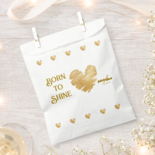 Born to Shine Weiße Günstlingsbeutel Geschenktütchen