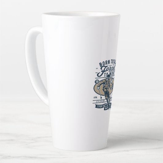 Born To Ski Forced to work Milchtasse (Linke Ecke)