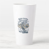 Born To Ski Forced to work Milchtasse (Vorderseite)