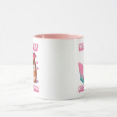 Born To Slay Forced To Work Funny Sad Hamster Tasse (Zentrum)