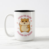 Born To Slay Hamster Meme Cute Funny Office Gift Zweifarbige Tasse (Links)