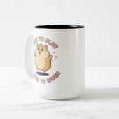 Born To Slay Hamster Meme Cute Funny Work Gift Zweifarbige Tasse (Vorderseite Links)