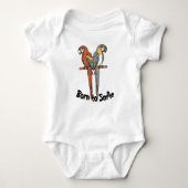 Born to Smile Parrot Baby Bodysuit Baby Strampler (Vorderseite)