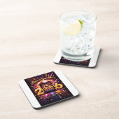 Born to Sparkle 2026 Disco Ball Happy New Year Getränkeuntersetzer (Rechte Seite)