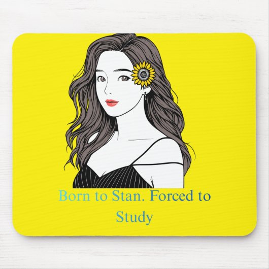 Born to Stan – K-Pop Aesthetic Girl Mouse Pad Mousepad (Vorne)