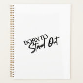 "Born to Stand Out” Motivational Quote Design Planer (Vorderseite)