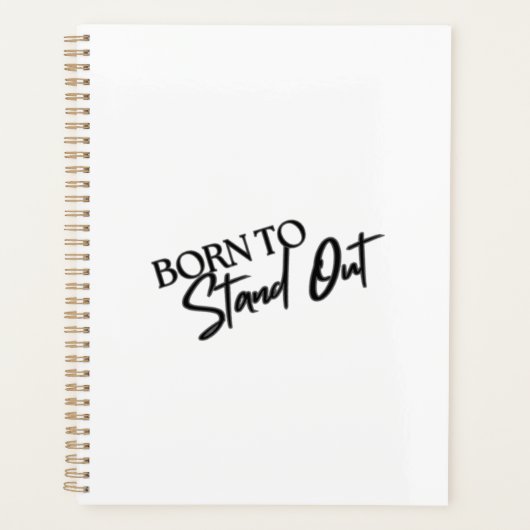 "Born to Stand Out” Motivational Quote Design Planer (Vorderseite)